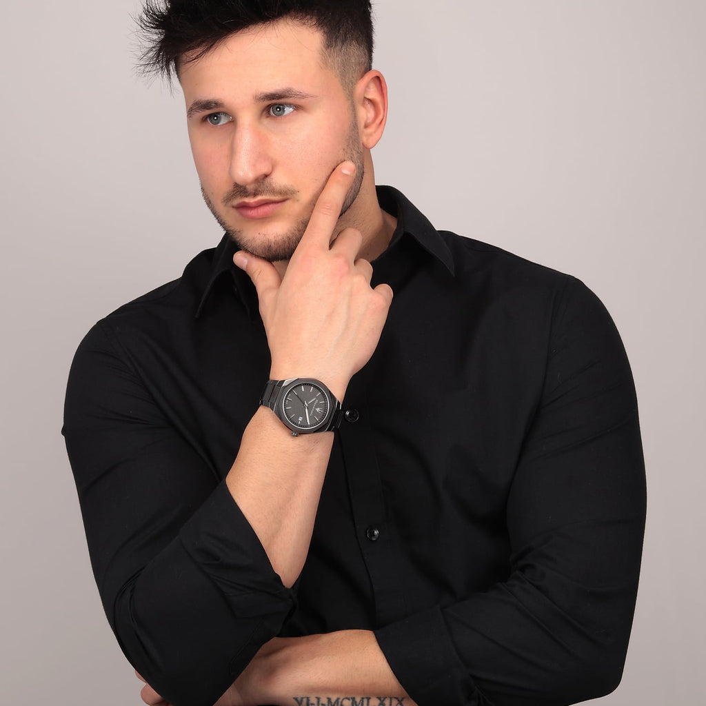 Maserati Stile Quartz Black Dial Black Steel Strap Watch For Men - R8853142001 Buy Now By Maserati