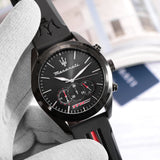 Maserati Traguardo Chronograph Black Dial Black Rubber Strap Watch For Men - R8871612004 Buy Now By Maserati
