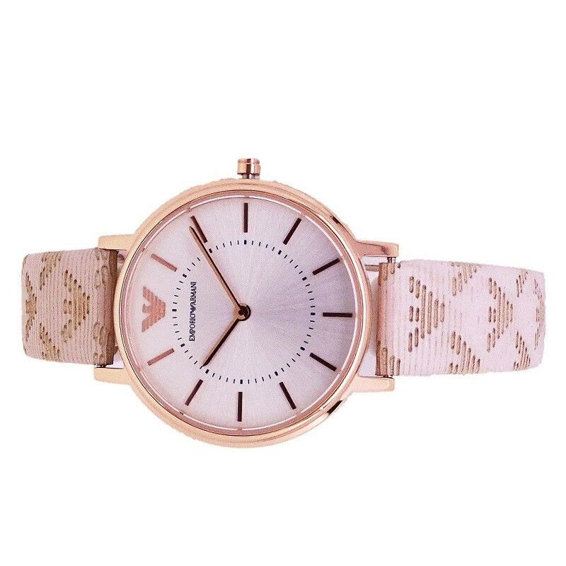 Emporio Armani Classic White Dial Beige Leather Strap Watch For Women - AR11008 Buy Now By Emporio Armani