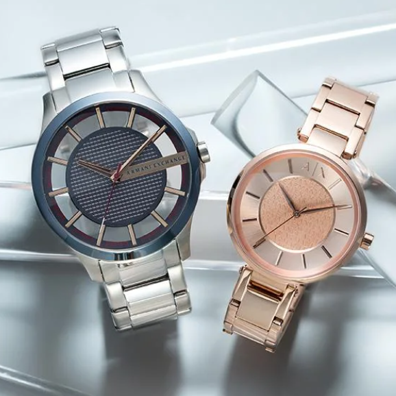 Armani Exchange Hampton Chronograph Grey Dial Silver Steel Strap Watch For Men - AX2405 Buy Now By Armani Exchange