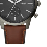 Fossil Townsman Chronograph Gray Dial Brown Leather Strap Watch for Men - FS5522 Buy Now By Fossil