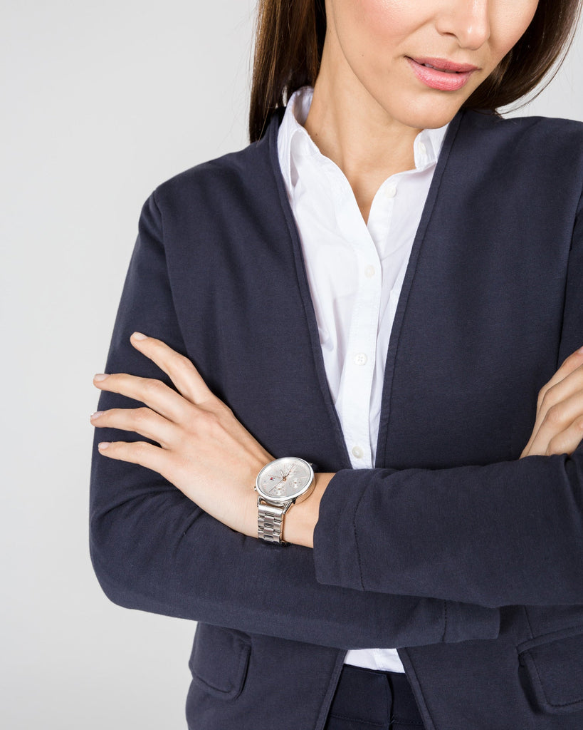 Tommy Hilfiger Carly White Dial Silver Stainless Steel Strap Watch for Women - 1781787 Buy Now By Tommy Hilfiger