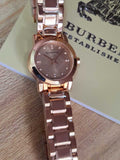 Burberry The City Diamonds Rose Gold Dial Rose Gold Steel Strap Watch for Women - BU9126 Buy Now By Burberry