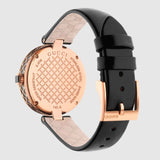 Gucci Diamantissima Quartz Black Dial Black Leather Strap Watch for Women - YA141401 Buy Now By Gucci