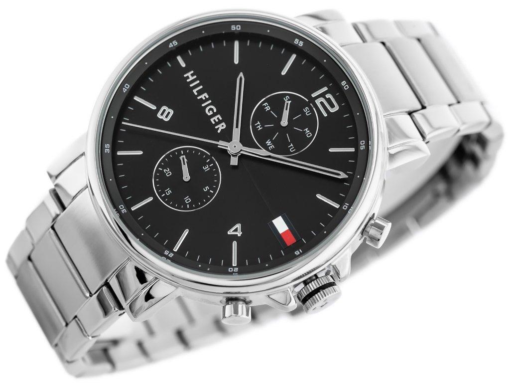 Tommy Hilfiger Daniel Black Dial Silver Steel Strap Watch for Men - 1710413 Buy Now By Tommy Hilfiger