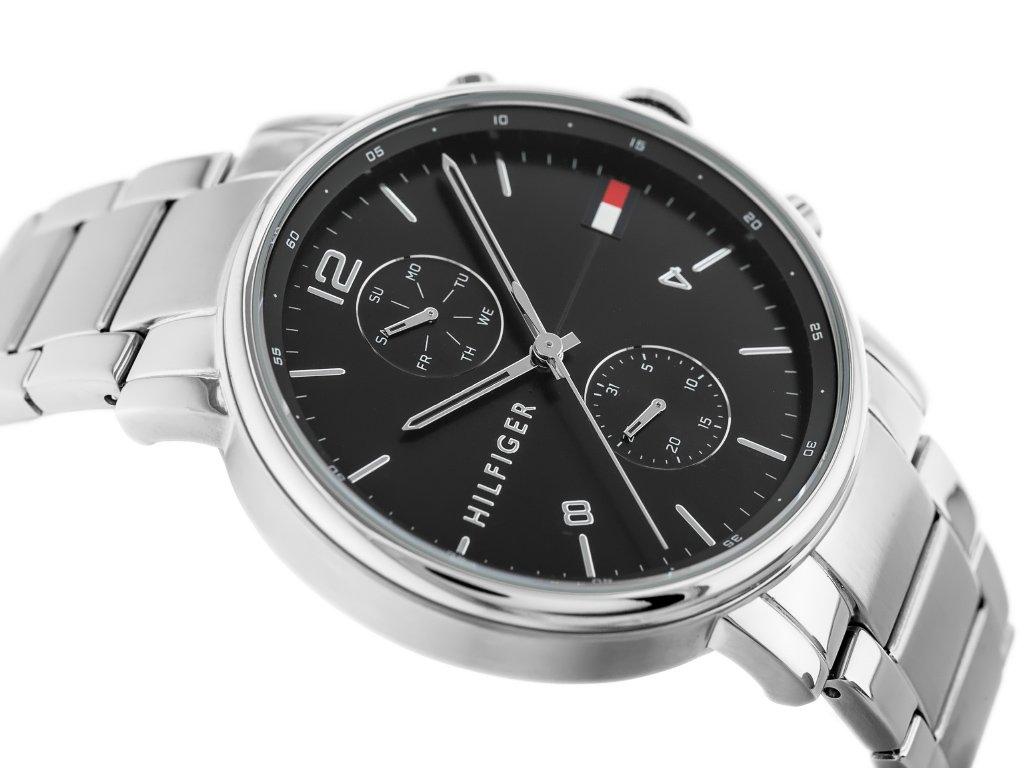 Tommy Hilfiger Daniel Black Dial Silver Steel Strap Watch for Men - 1710413 Buy Now By Tommy Hilfiger