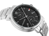 Tommy Hilfiger Daniel Black Dial Silver Steel Strap Watch for Men - 1710413 Buy Now By Tommy Hilfiger