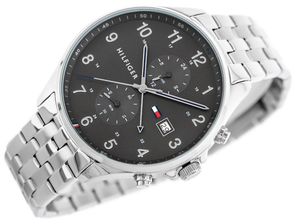 Tommy Hilfiger West Quartz Black Dial Silver Steel Strap Watch For Men - 1791707 Buy Now By Tommy Hilfiger