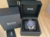 Hugo Boss Rafale Quartz Blue Dial Silver Steel Strap Watch for Men - 1513510 Buy Now By Hugo Boss