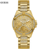 Guess Frontier Diamonds Gold Dial Gold Steel Strap Watch For Women - W1156L2 Buy Now By Guess