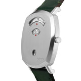 Gucci Grip Silver Dial Green Leather Strap Unisex Watch - YA157412 Buy Now By Gucci