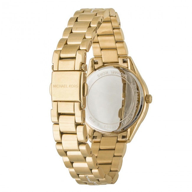 Michael Kors Lauryn Mother of Pearl White Dial Gold Steel Strap Watch for Women - MK3899 Buy Now By Michael Kors