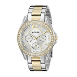 Fossil Riley White Dial Two Tone Steel Strap Watch for Women - ES3204 Buy Now By Fossil
