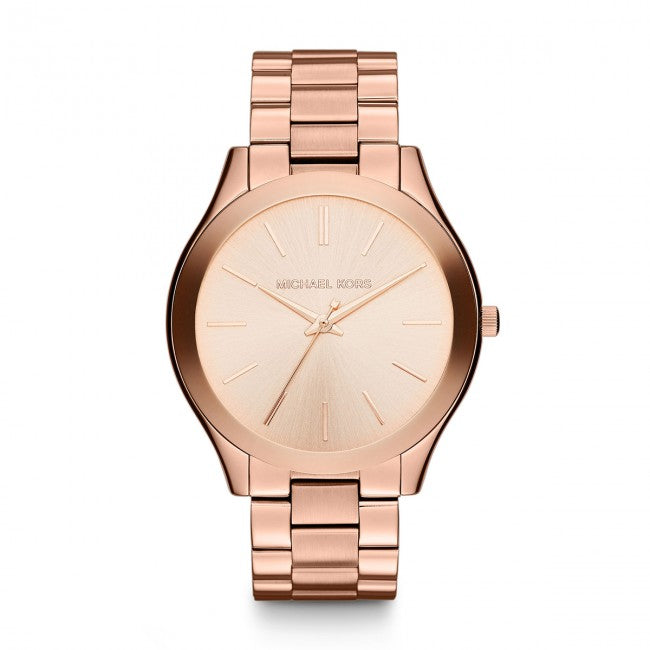 Michael Kors Slim Runway Rose Gold Dial Rose Gold Steel Strap Watch for Women - MK3513 Buy Now By Michael Kors