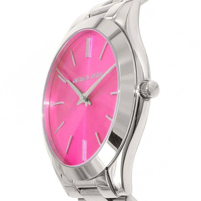 Michael Kors Slim Runway Quartz Pink Dial Silver Steel Strap Watch For Women - MK3291 Buy Now By Michael Kors