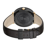 Versace V-Metal Icon Black Dial Black Leather Strap Watch For Men - VQL030015 Buy Now By Versace