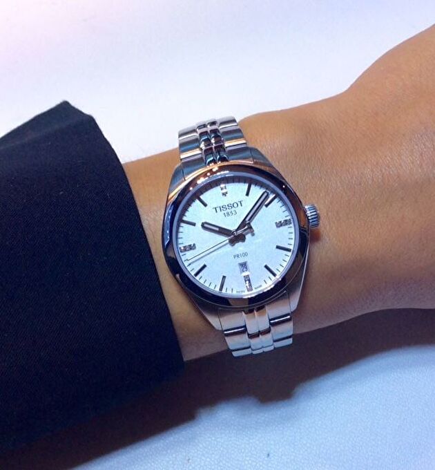 Tissot T Classic PR 100 Lady Silver Dial Watch For Women - T101.210.11.036.00 Buy Now By Tissot