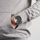Diesel Mega Chief Chronograph Black Dial Silver Steel Strap Watch For Men - DZ4308 Buy Now By Diesel