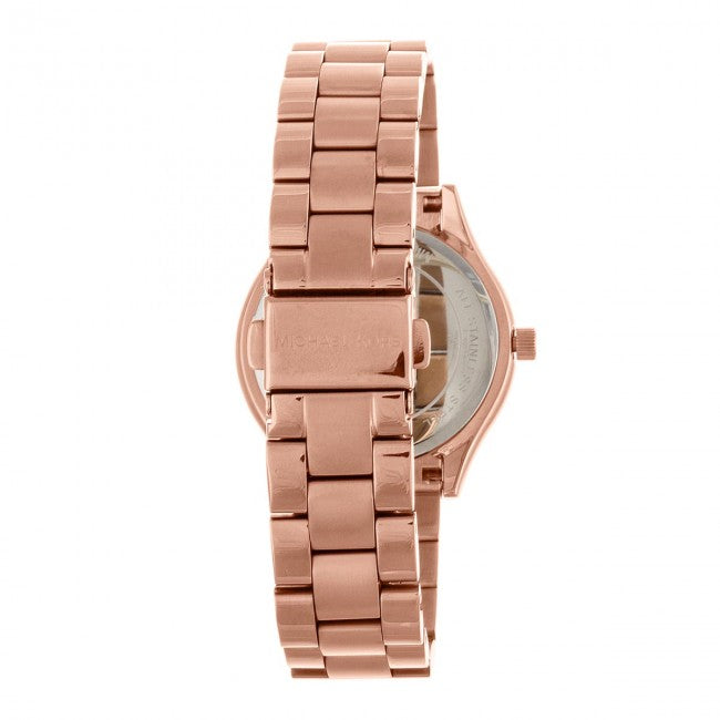 Michael Kors Slim Runway Rose Gold Dial Rose Gold Steel Strap Watch for Women - MK3513 Buy Now By Michael Kors