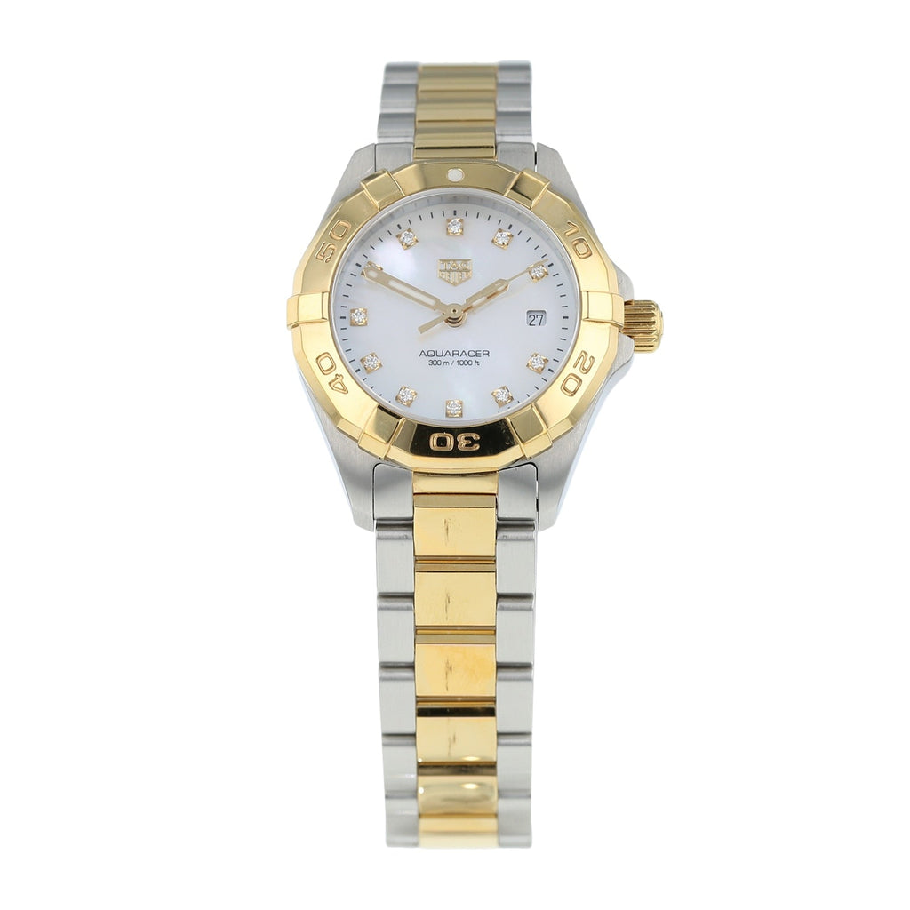 Tag Heuer Aquaracer Diamonds Mother of Pearl Dial Two Tone Steel Strap Watch for Men - WBD1422.BB0321 Buy Now By Tag Heuer