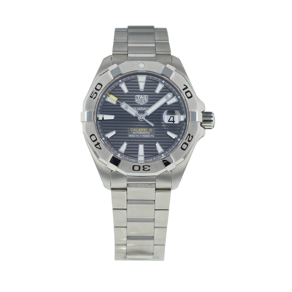 Tag Heuer Aquaracer Calibre 5 Grey Dial Silver Steel Strap Watch for Men - WBD2113.BA0928 Buy Now By Tag Heuer