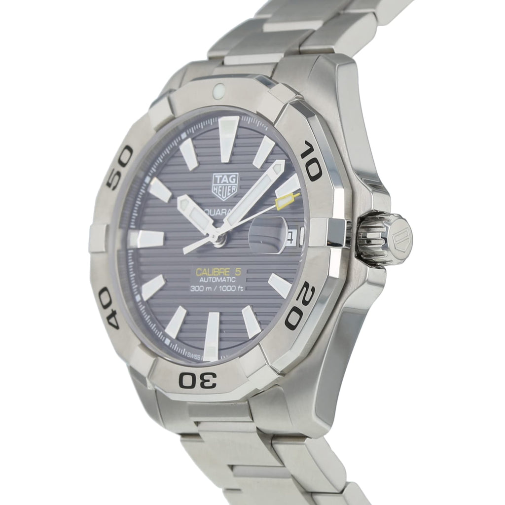 Tag Heuer Aquaracer Calibre 5 Grey Dial Silver Steel Strap Watch for Men - WBD2113.BA0928 Buy Now By Tag Heuer