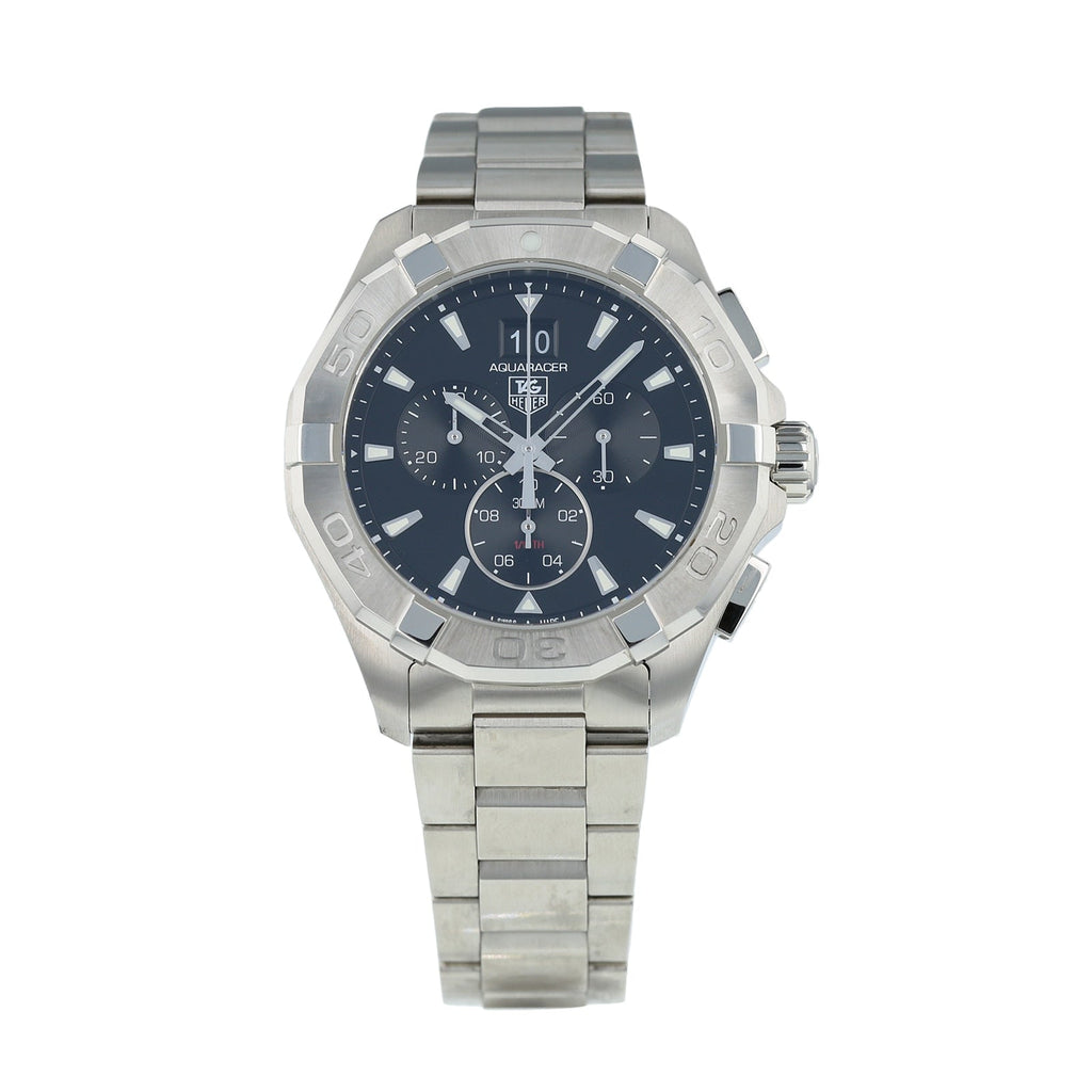 Tag Heuer Aquaracer Chronograph Black Dial Silver Steel Strap Watch for Men - CAY1110.BA0927 Buy Now By Tag Heuer