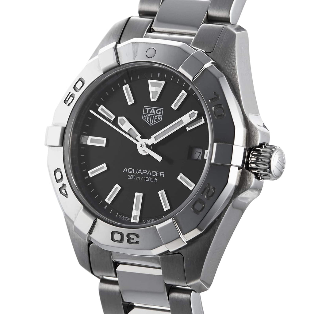 Tag Heuer Aquaracer Quartz Black Dial Silver Steel Strap Watch for Women - WBD1410.BA0741 Buy Now By Tag Heuer