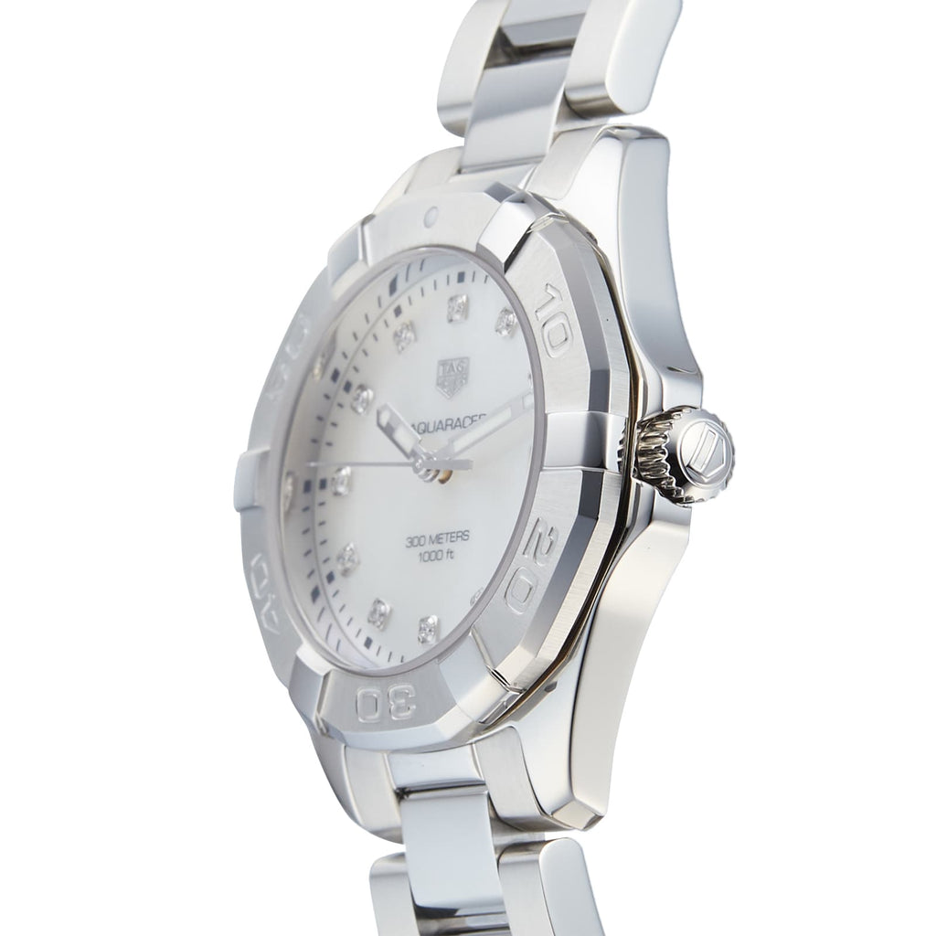 Tag Heuer Aquaracer Diamonds Mother of Pearl Dial Silver Steel Strap Watch for Women - WBD131B.BA0748 Buy Now By Tag Heuer