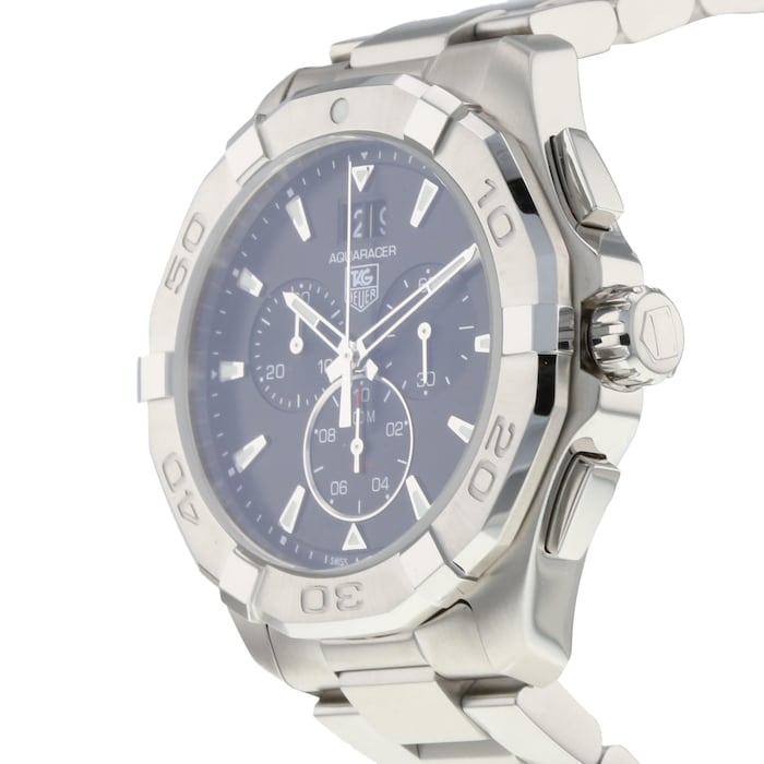 Tag Heuer Aquaracer Chronograph Black Dial Silver Steel Strap Watch for Men - CAY1110.BA0927 Buy Now By Tag Heuer