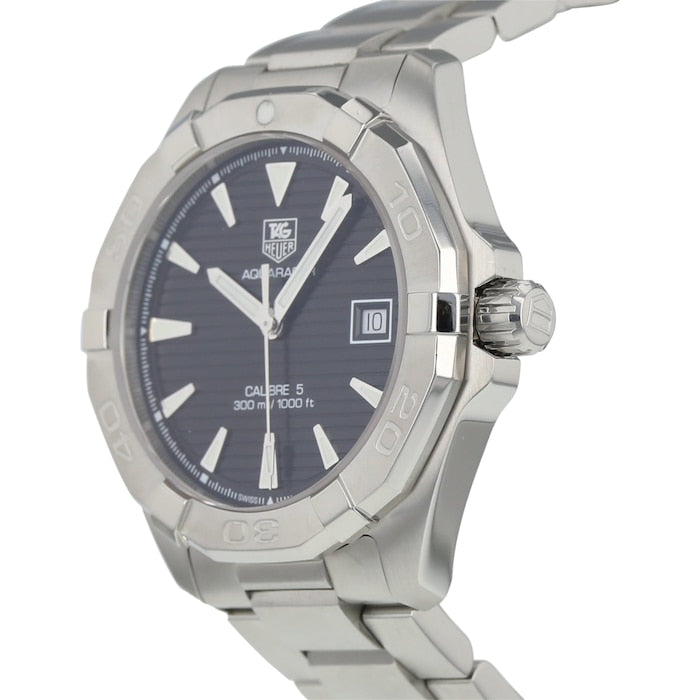 Tag Heuer Aquaracer Automatic Black Dial Silver Steel Strap Watch for Men - WAY2110.BA0928 Buy Now By Tag Heuer
