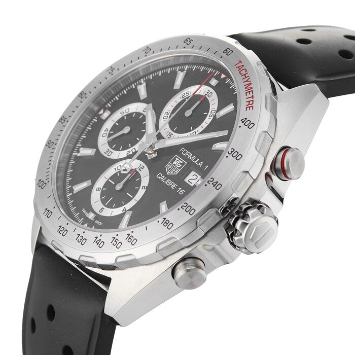 Tag Heuer Formula 1 Calibre 16 Black Dial Black Leather Strap Watch for Men - CAZ2010.FT8024 Buy Now By Tag Heuer