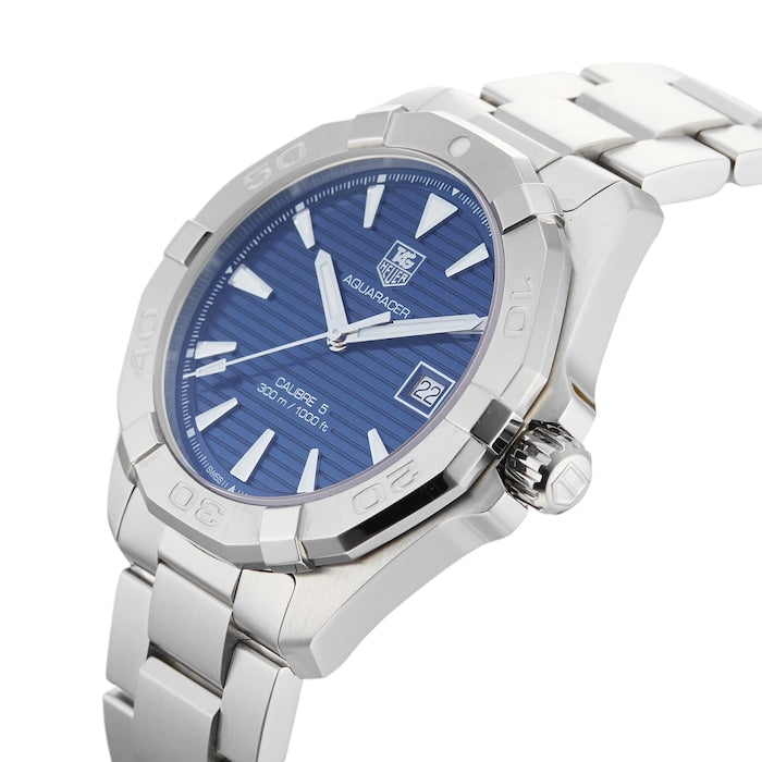 Tag Heuer Aquaracer Automatic Blue Dial Silver Steel Strap Watch for Men - WAY2112.BA0928 Buy Now By Tag Heuer