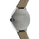 Cartier Ballon Bleu de Cartier Silver Dial Black Leather Strap Watch for Men - WSBB0026 Buy Now By Cartier