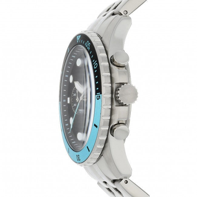 Fossil FB-01 Chronograph Black Dial Silver Steel Strap Watch for Men - FS5827 Buy Now By Fossil