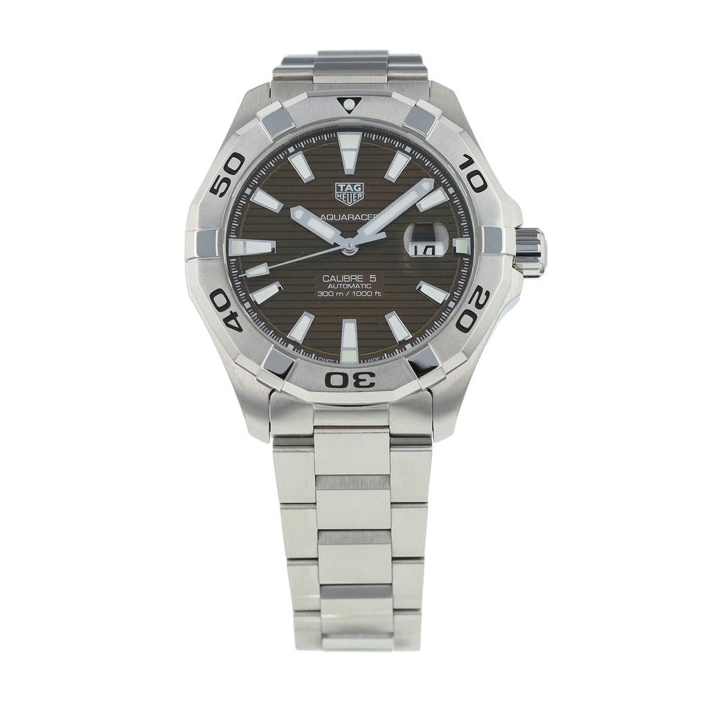 Tag Heuer Aquaracer Calibre 5 Automatic Sunray Brown Dial Silver Steel Strap Watch for Men - WAY2018.BA0927 Buy Now By Tag Heuer