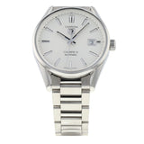 Tag Heuer Carrera Automatic Caliber 5 White Dial Silver Steel Strap Watch for Men - WAR211B.BA0782 Buy Now By Tag Heuer