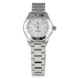Tag Heuer Aquaracer Quartz Mother of Pearl White Dial Silver Steel Strap Watch for Women - WBD1411.BA0741 Buy Now By Tag Heuer