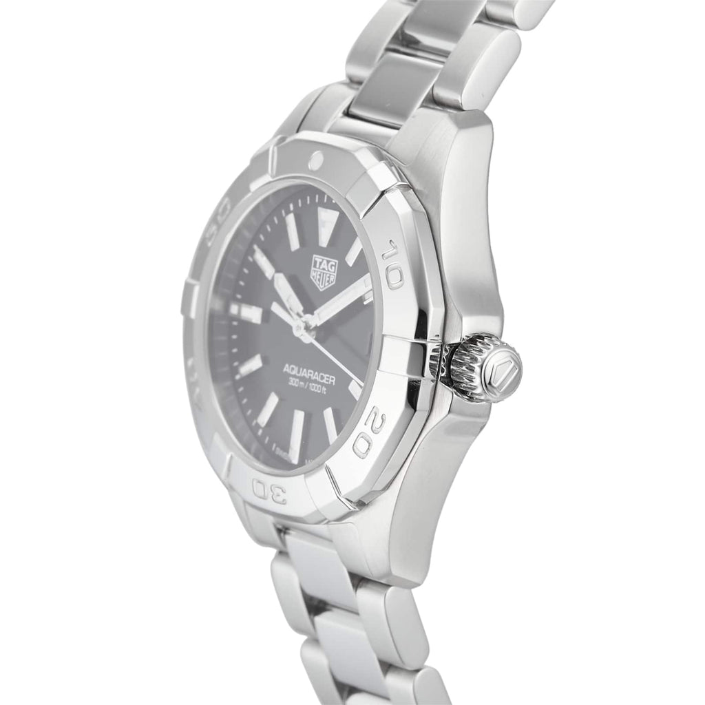 Tag Heuer Aquaracer Quartz Black Dial Silver Steel Strap Watch for Women - WBD1410.BA0741 Buy Now By Tag Heuer