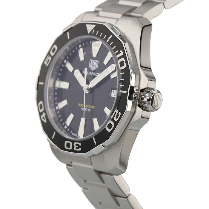 Tag Heuer Aquaracer Black Dial Silver Steel Strap Watch for Men - WAY111A.BA0928 Buy Now By Tag Heuer