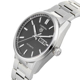 Tag Heuer Carrera Day Date Automatic Black Dial Silver Steel Strap Watch for Men - WBN2010.BA0640 Buy Now By Tag Heuer