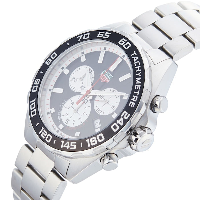 Tag Heuer Formula 1 Chronograph Black Dial Silver Steel Strap Watch for Men - CAZ101E.BA0842 Buy Now By Tag Heuer