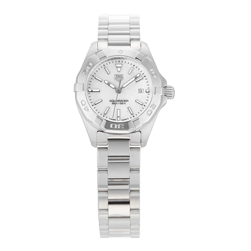 Tag Heuer Aquaracer Quartz Mother of Pearl White Dial Silver Steel Strap Watch for Women - WBD1411.BA0741 Buy Now By Tag Heuer