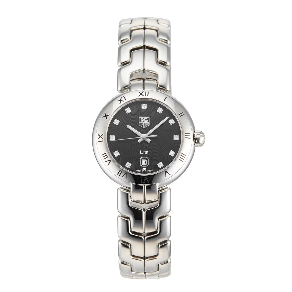 Tag Heuer Link Quartz Diamonds Black Dial Silver Steel Strap Watch for Women - WAT1410.BA0954 Buy Now By Tag Heuer