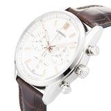 Tag Heuer Carrera Chronograph White Dial Brown Leather Strap Watch for Men - CBN2013.FC6483 Buy Now By Tag Heuer