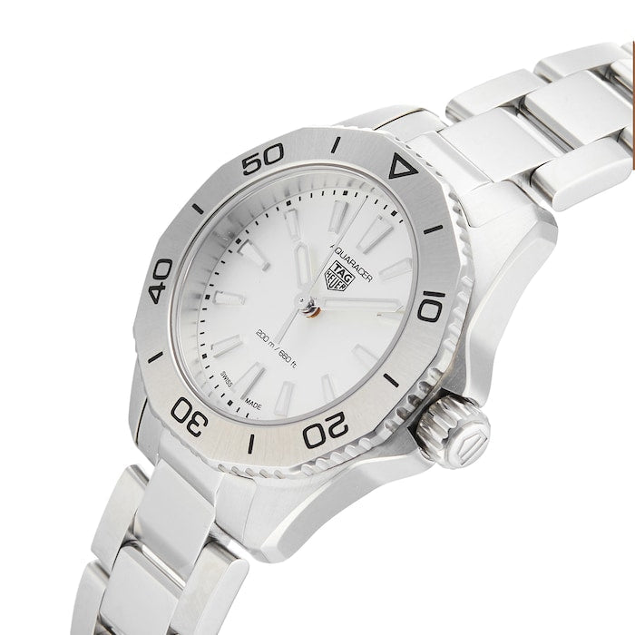 Tag Heuer Aquaracer Professional 200 Quartz White Dial Silver Steel Strap Watch for Women - WBP1411.BA0622 Buy Now By Tag Heuer