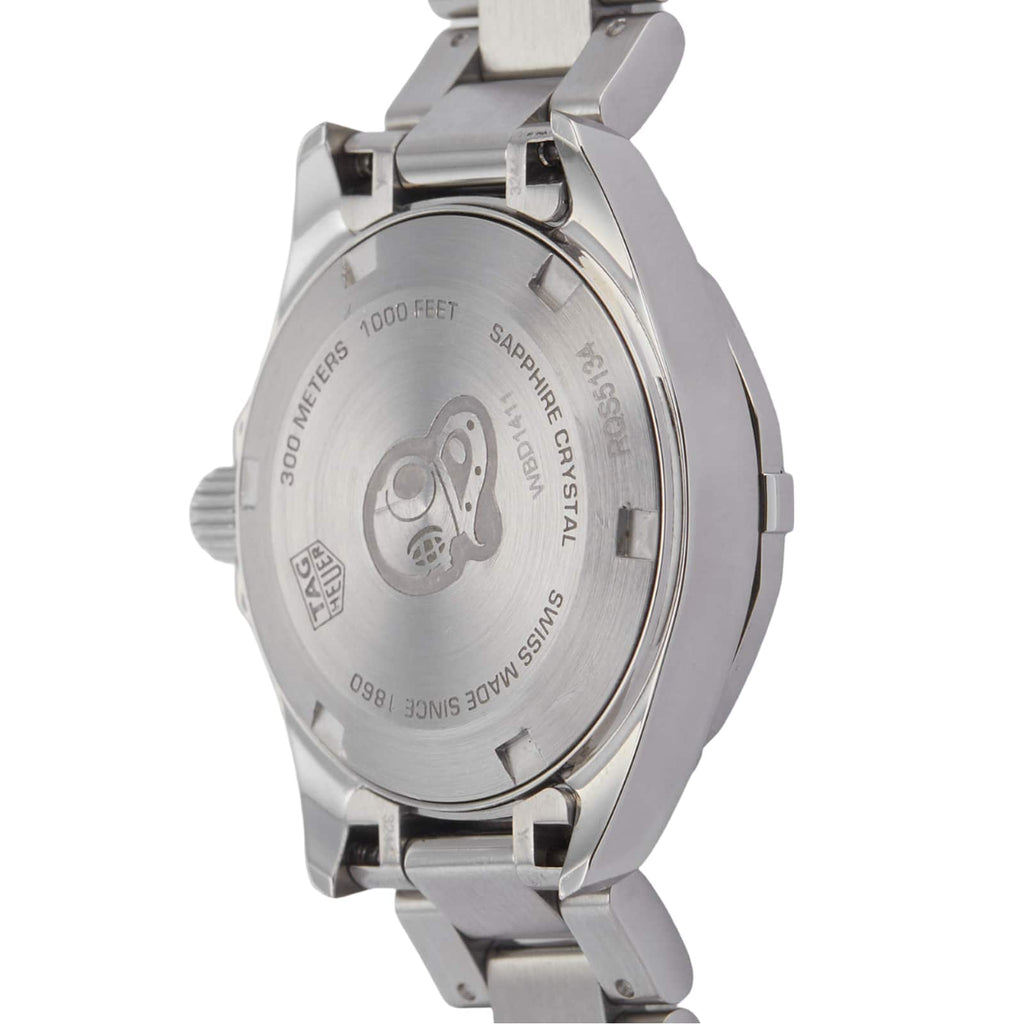 Tag Heuer Aquaracer Quartz Mother of Pearl White Dial Silver Steel Strap Watch for Women - WBD1411.BA0741