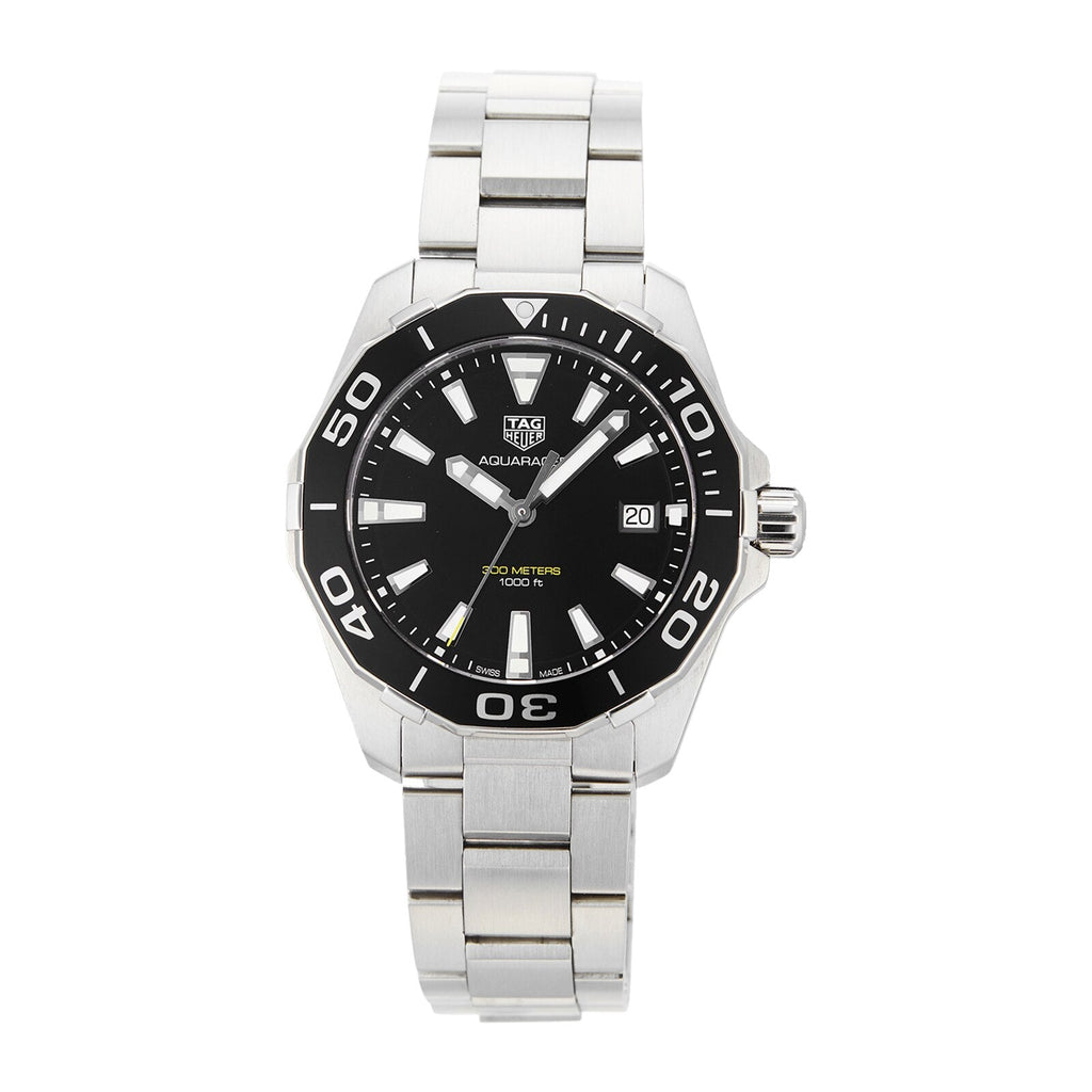 Tag Heuer Aquaracer Black Dial Silver Steel Strap Watch for Men - WAY111A.BA0928 Buy Now By Tag Heuer
