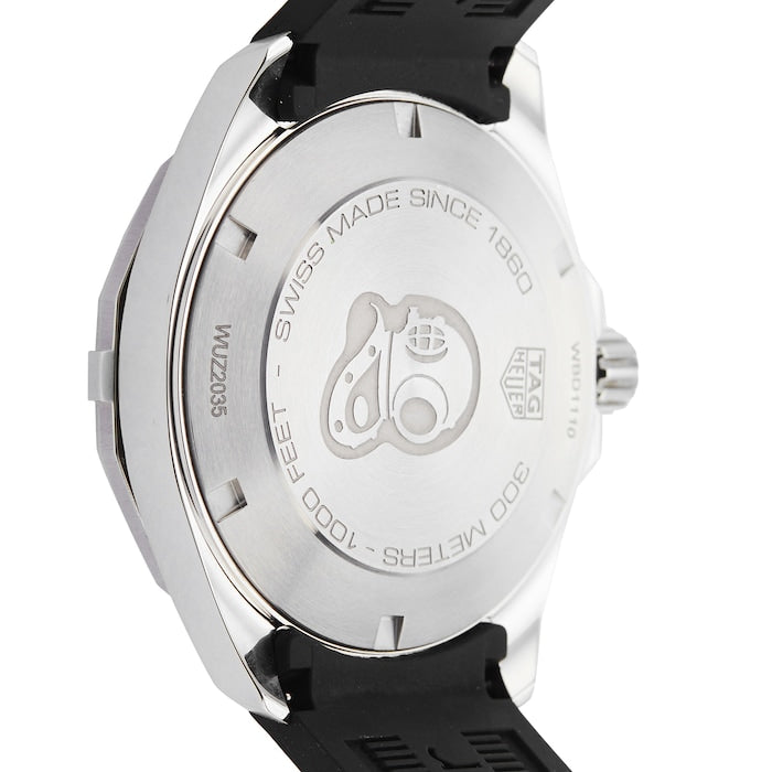 Tag Heuer Aquaracer Quartz Black Dial Black Rubber Strap Watch for Men - WBD1110.FT8021 Buy Now By Tag Heuer