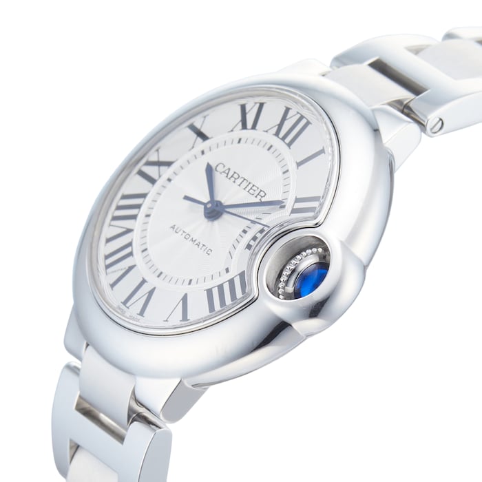 Cartier Ballon Bleu De Cartier Silver Dial Silver Steel Strap Watch for Women - WSBB0044 Buy Now By Cartier